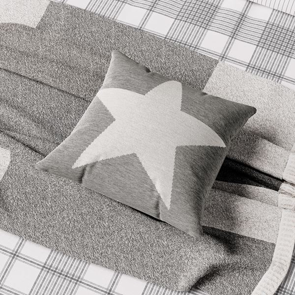 Star Cushion - Grey